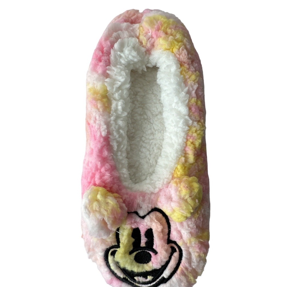 Disney Mickey Fuzzy Babba Slipper Socks Shoe Size 5.5-7.5 Size S/M